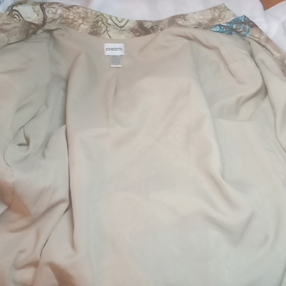 Chicos 💯 silk blazer size 3 - Picture 4 of 8